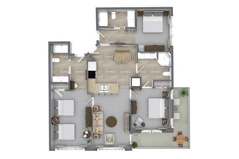 3 Bedroom Suite with Kitchen